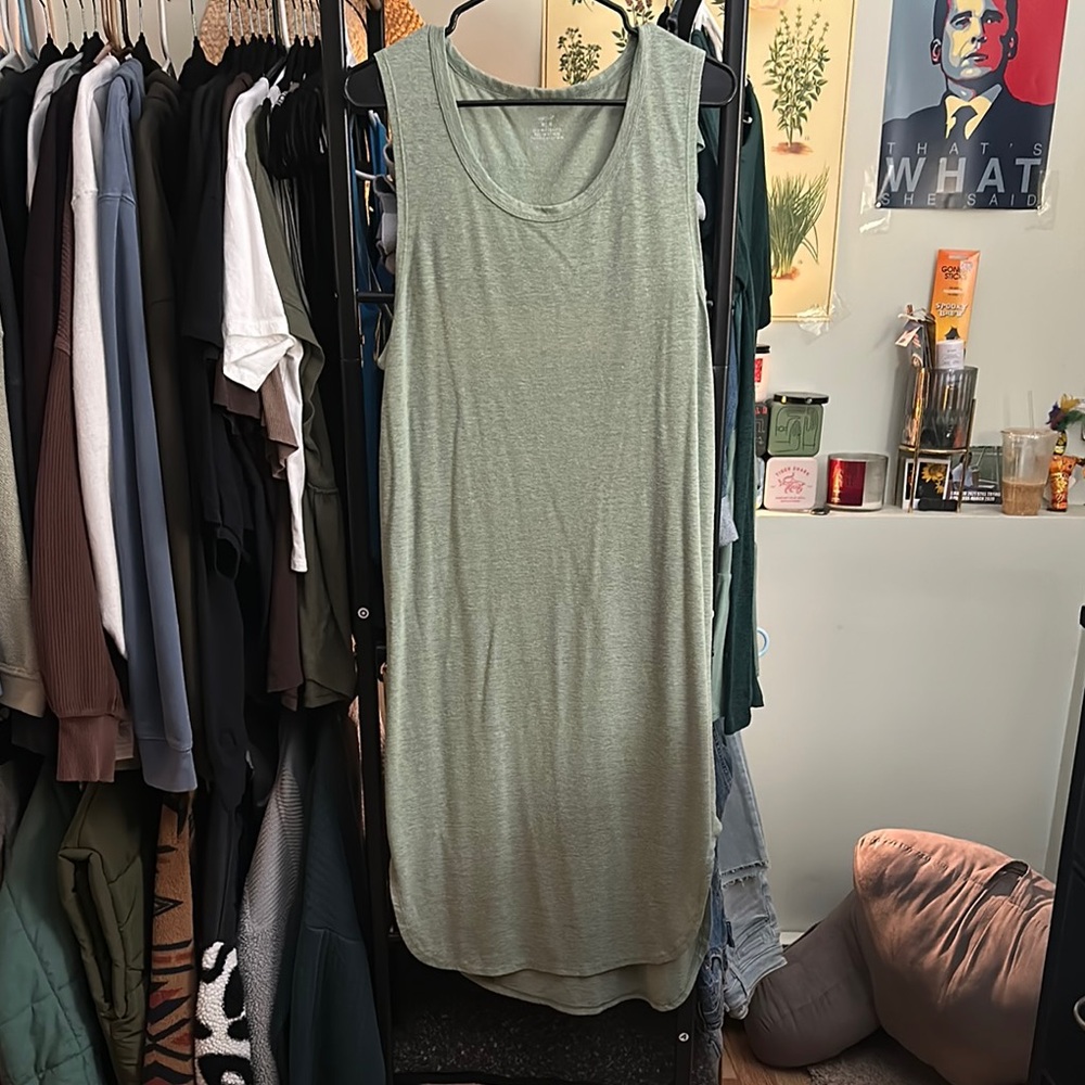 Aerie Green Midi Dress